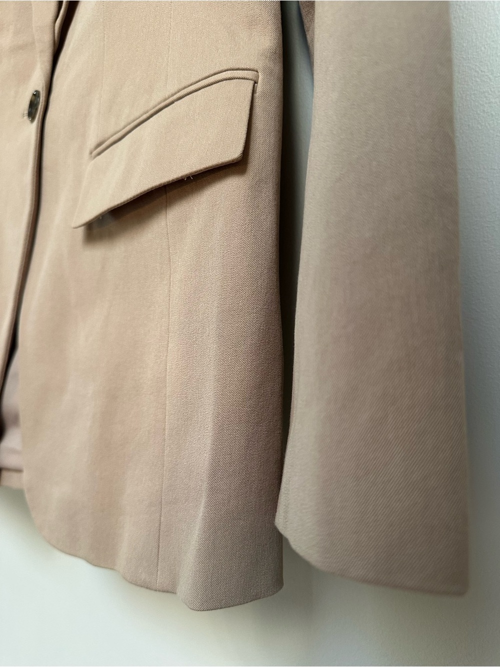 Ann Taylor Beige Taupe Single‑Button Blazer Women’s Size 6 - Picture 7 of 16